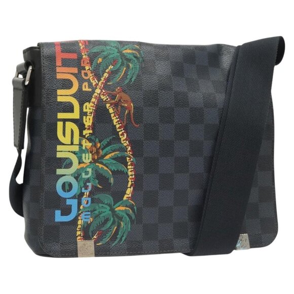 LOUIS VUITTON Damier Cobalt District PM NM Shoulder Bag N50005 LV Auth BA2720 - Picture 1 of 16